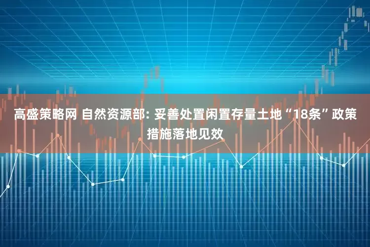 高盛策略网 自然资源部: 妥善处置闲置存量土地“18条”政策措施落地见效
