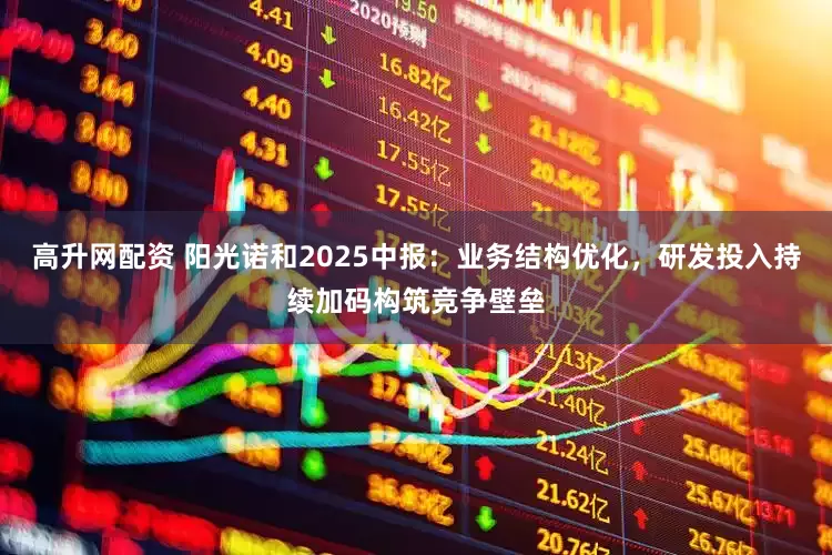 高升网配资 阳光诺和2025中报：业务结构优化，研发投入持续加码构筑竞争壁垒